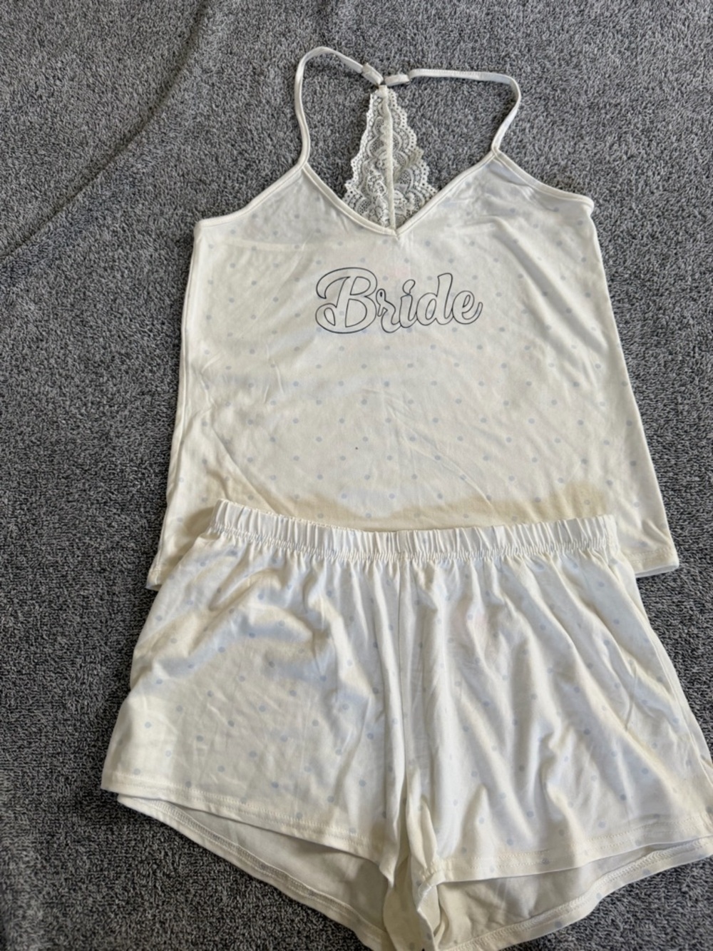 Bride Lace-Back  Pajama Set